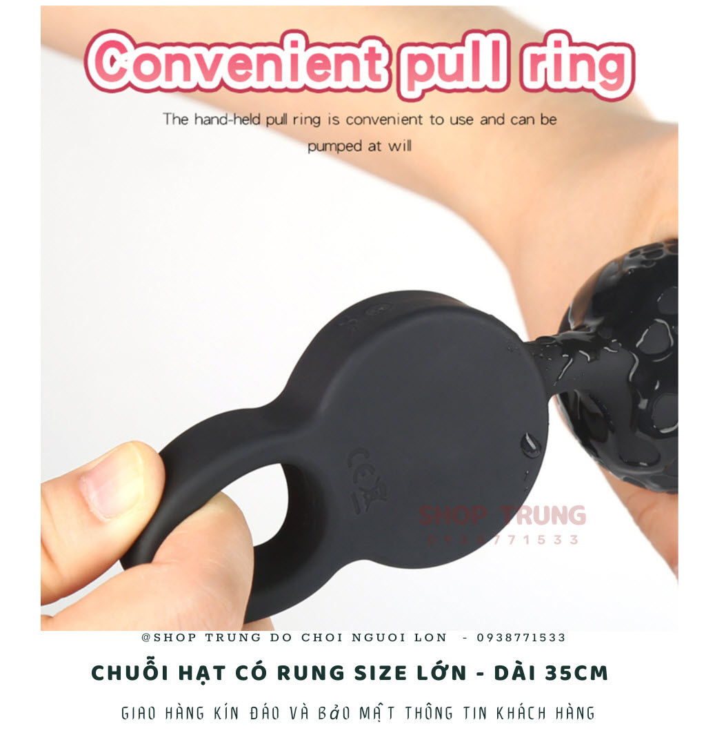 Chuỗi hạt rung 35cm kích thích hậu môn thoải mái dễ dùng Chuỗi hạt rung 35cm kích thích hậu môn thoải mái dễ dùng