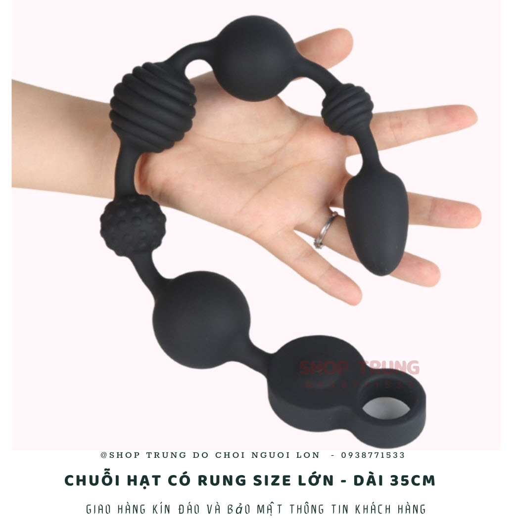 Chuỗi hạt rung 35cm kích thích hậu môn thoải mái dễ dùng Chuỗi hạt rung 35cm kích thích hậu môn thoải mái dễ dùng