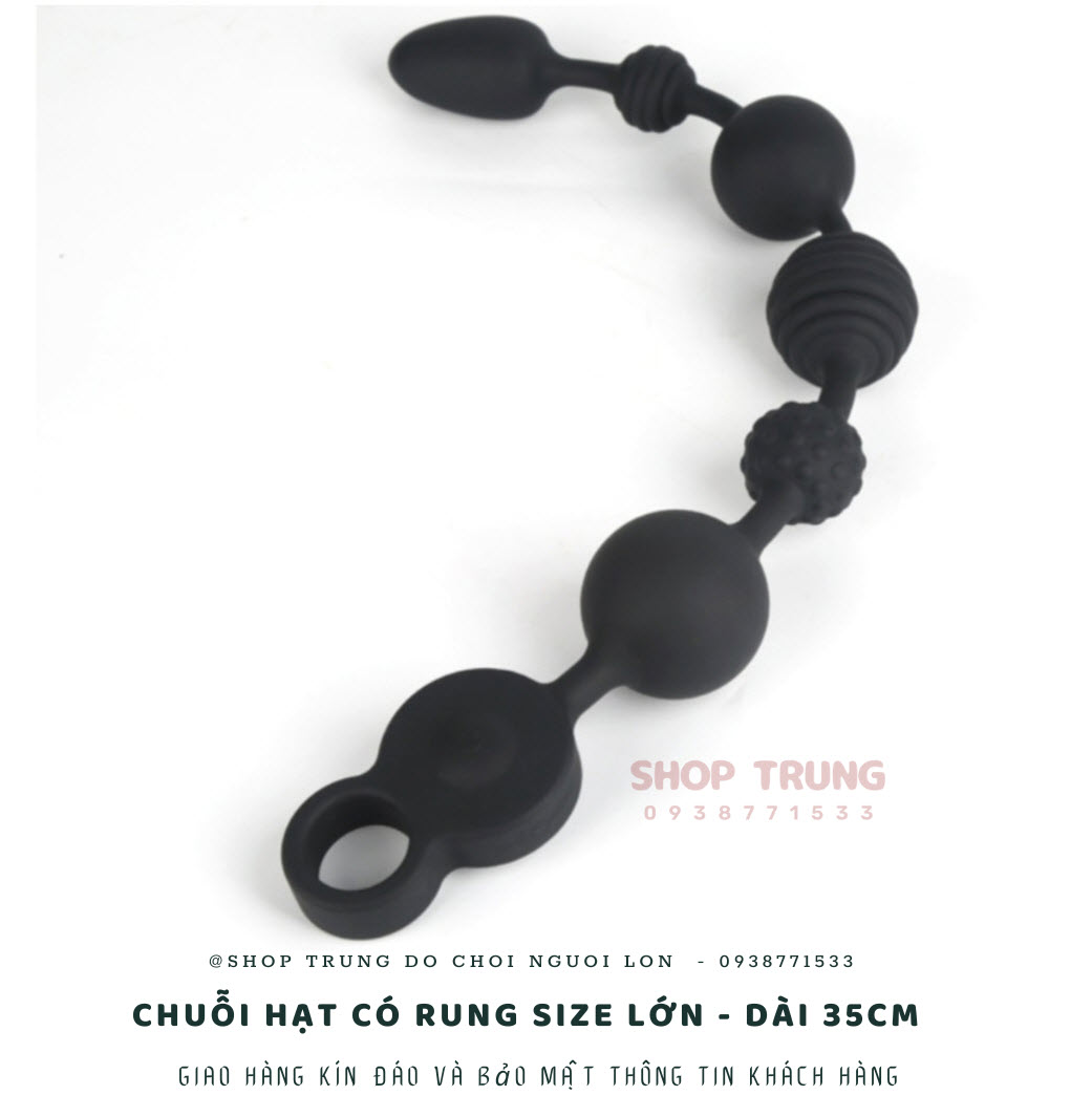 Chuỗi hạt rung 35cm kích thích hậu môn thoải mái dễ dùng Chuỗi hạt rung 35cm kích thích hậu môn thoải mái dễ dùng