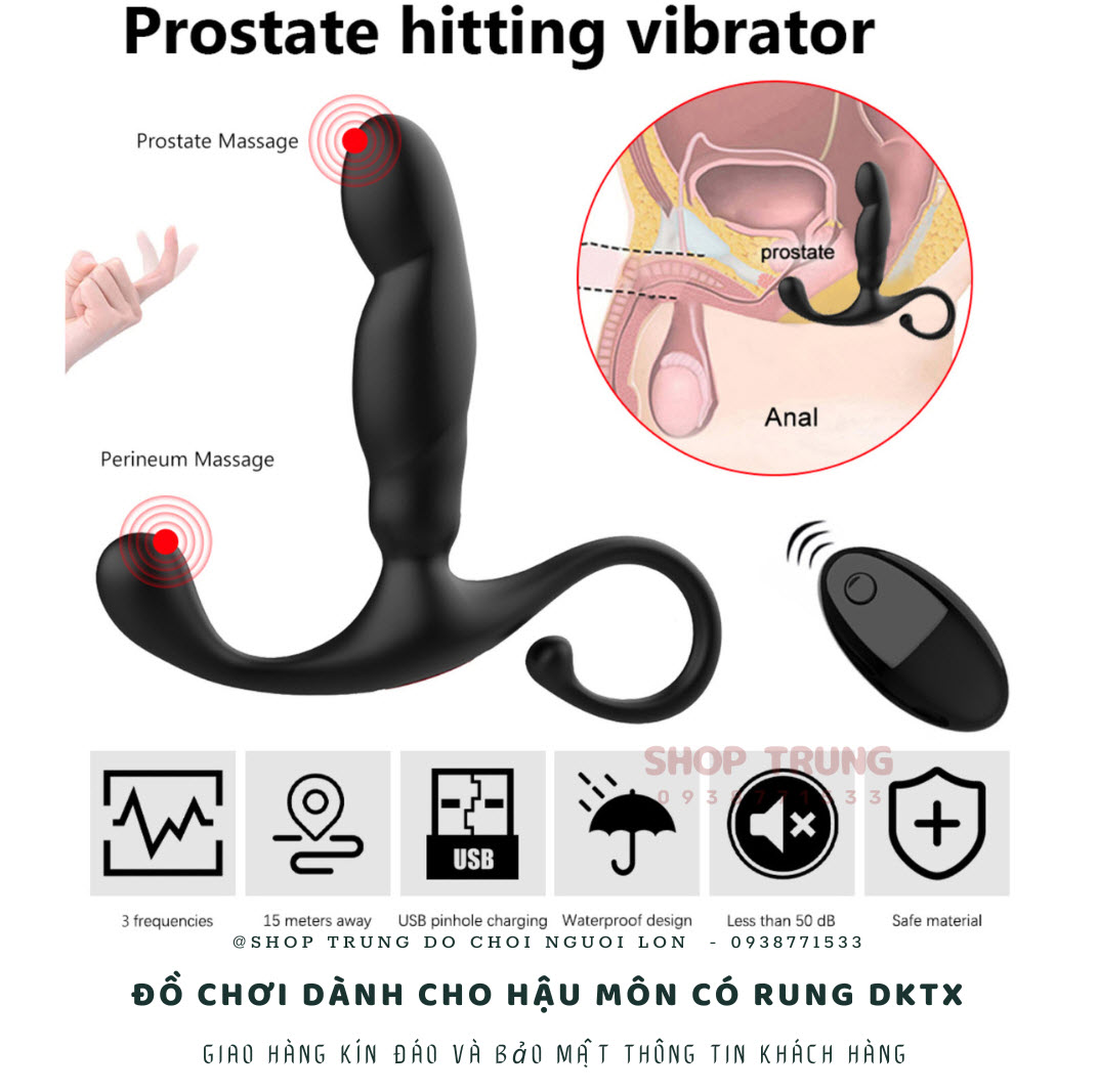 Đồ chơi hậu môn rung ngón tay móc kích thích cực đã mê