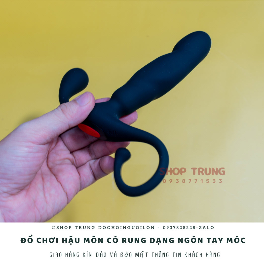 Đồ chơi hậu môn rung ngón tay móc kích thích cực đã mê