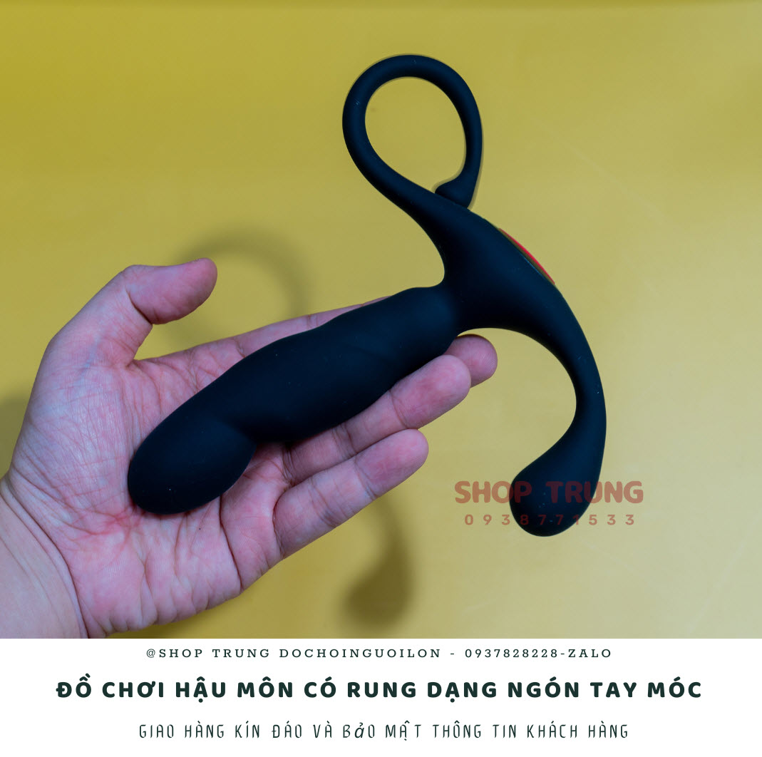 Đồ chơi hậu môn rung ngón tay móc kích thích cực đã mê