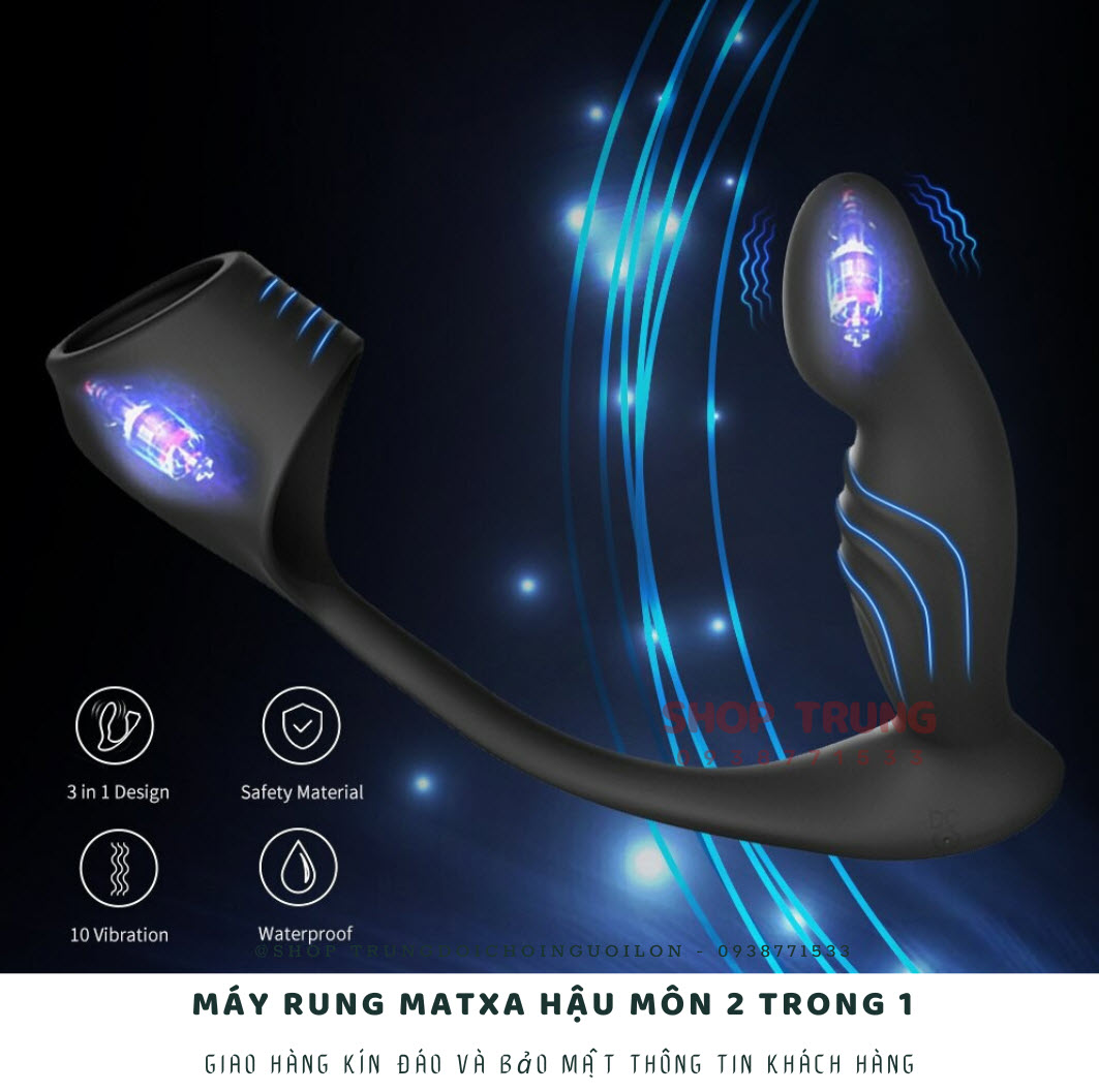 Butt Plug Dual Motor - Máy Rung Hậu Môn Nam Tăng Khoái Cảm