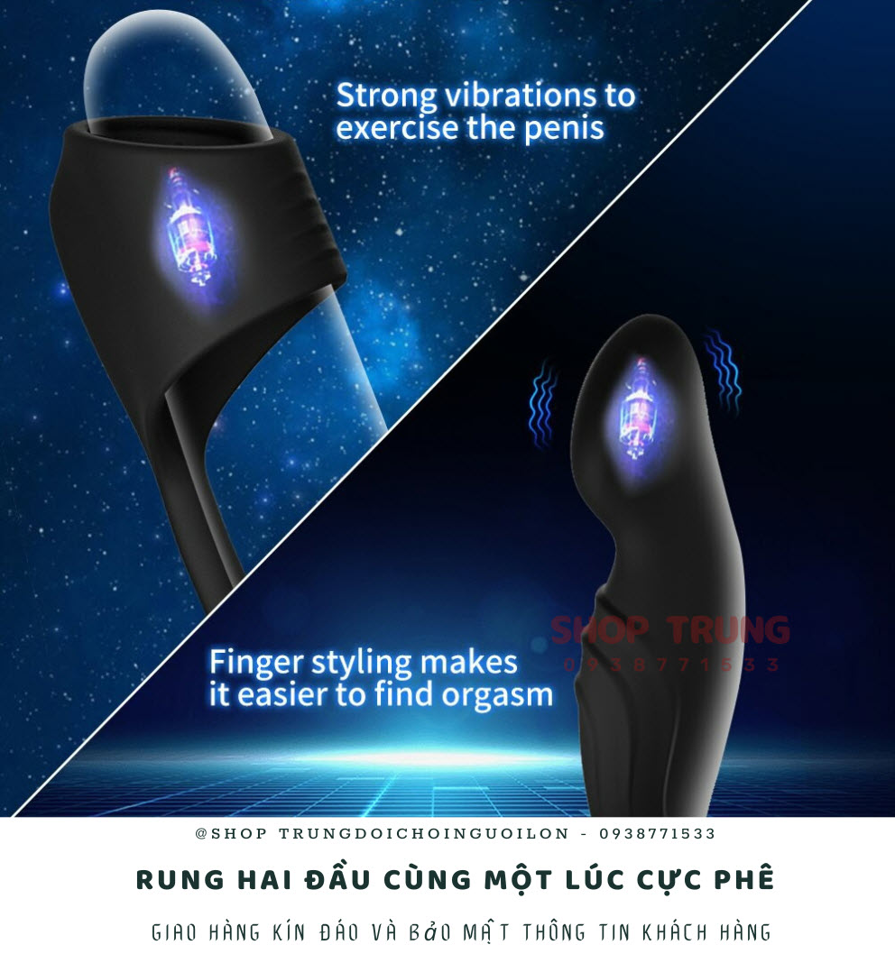 Butt Plug Dual Motor - Máy Rung Hậu Môn Nam Tăng Khoái Cảm