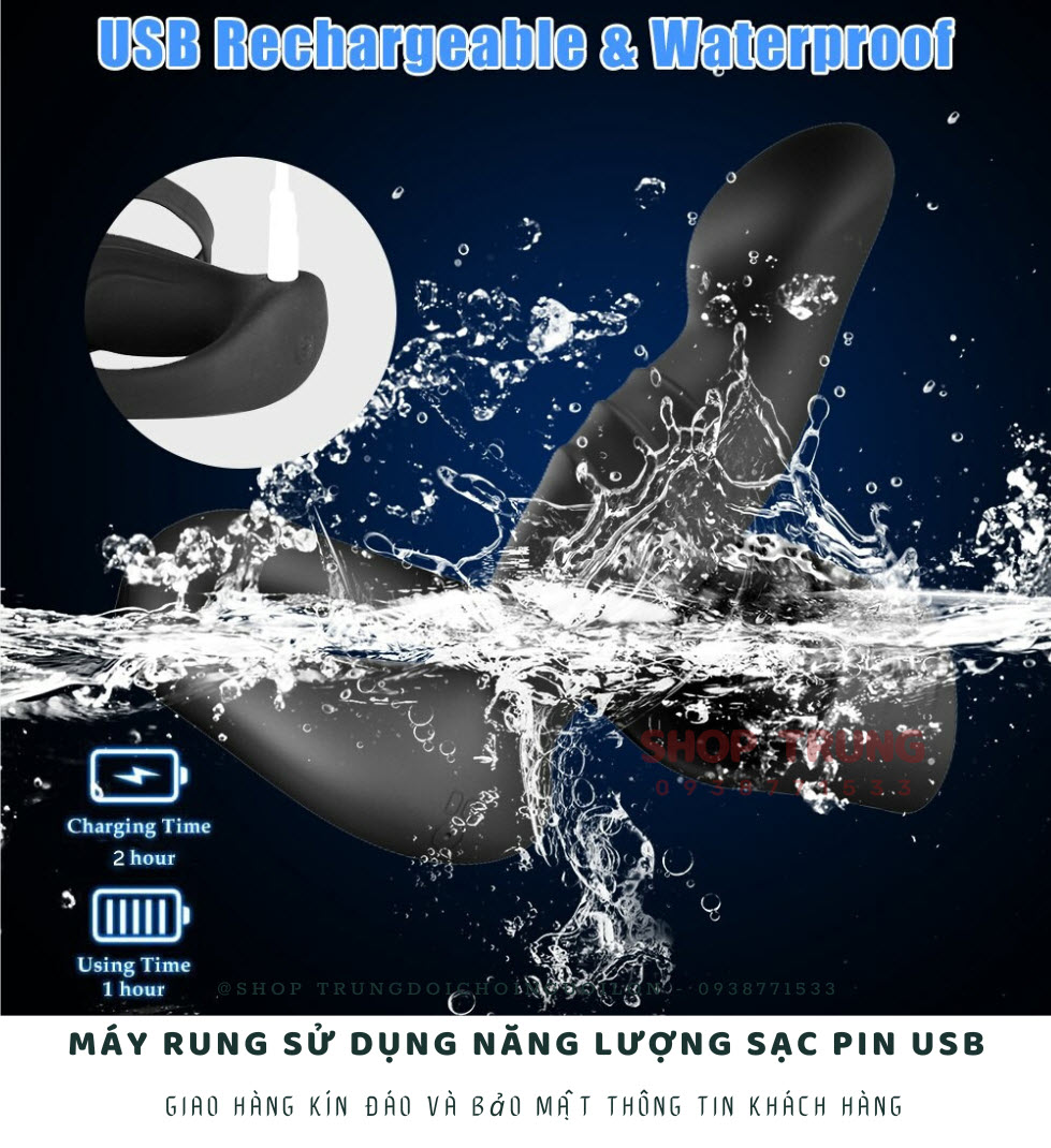 Butt Plug Dual Motor - Máy Rung Hậu Môn Nam Tăng Khoái Cảm