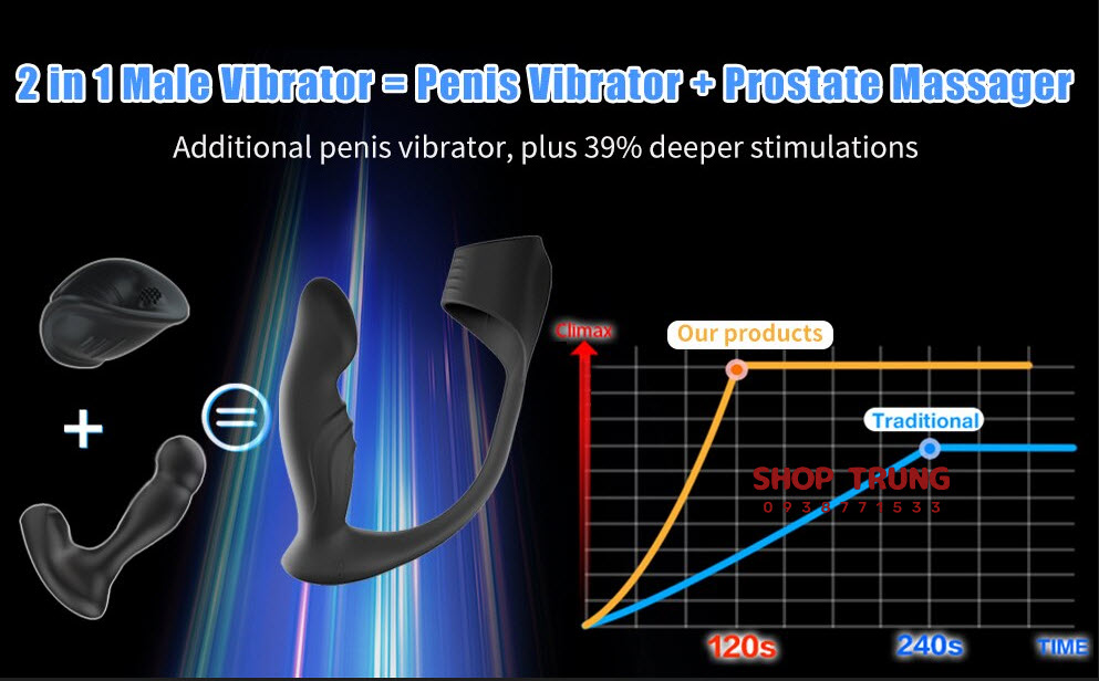 Butt Plug Dual Motor 10 Mode Silicone Waterproof Toy