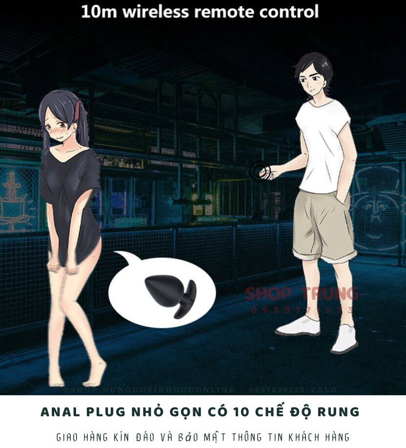 Anal Plug nhỏ gọn, 10 chế độ rung mạnh mẽ, kích thích tuyệt đỉnh