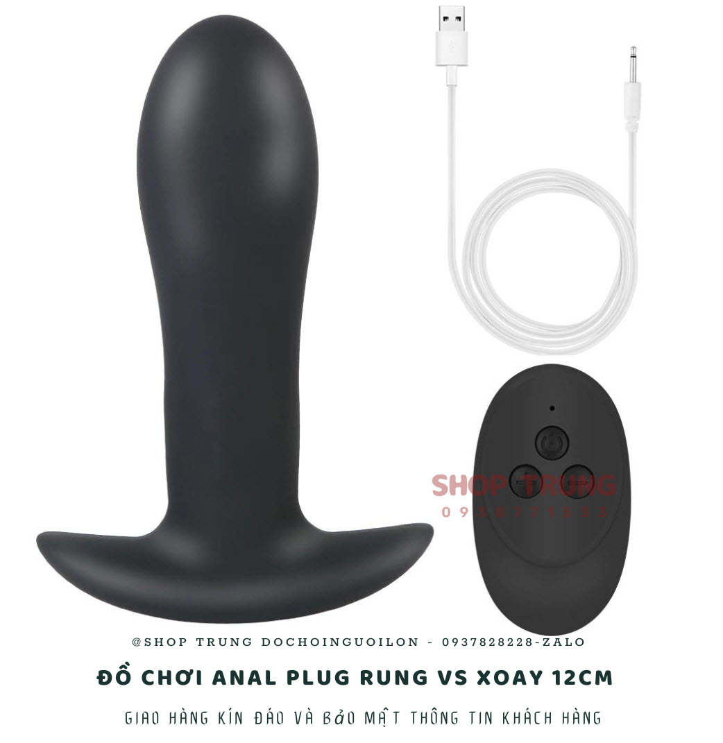 Anal Plug Rung Xoay 12cm Điều Khiển Từ Xa Hấp Dẫn Giá Tốt