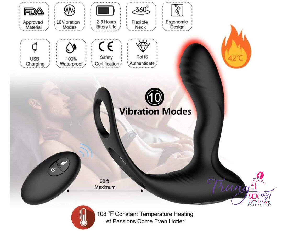 Máy rung massage hậu môn 3 chế độ kích thích cực mạnh