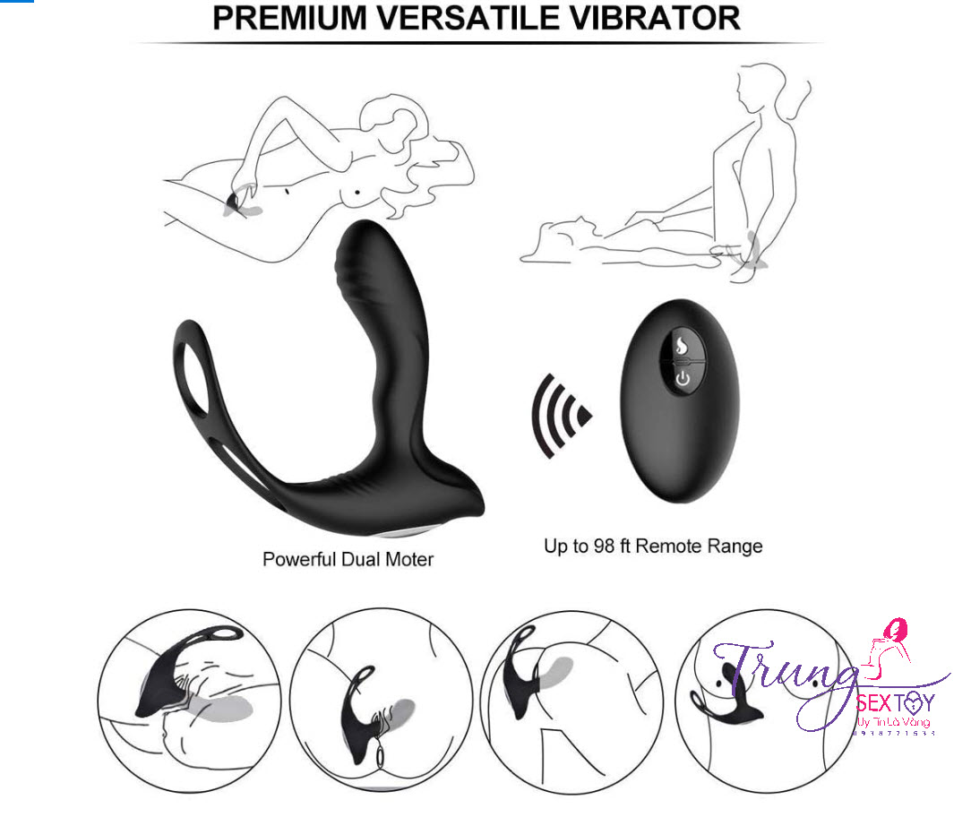 Máy rung massage tuyến tiền liệt đa chức năng tăng khoái cảm tối đa