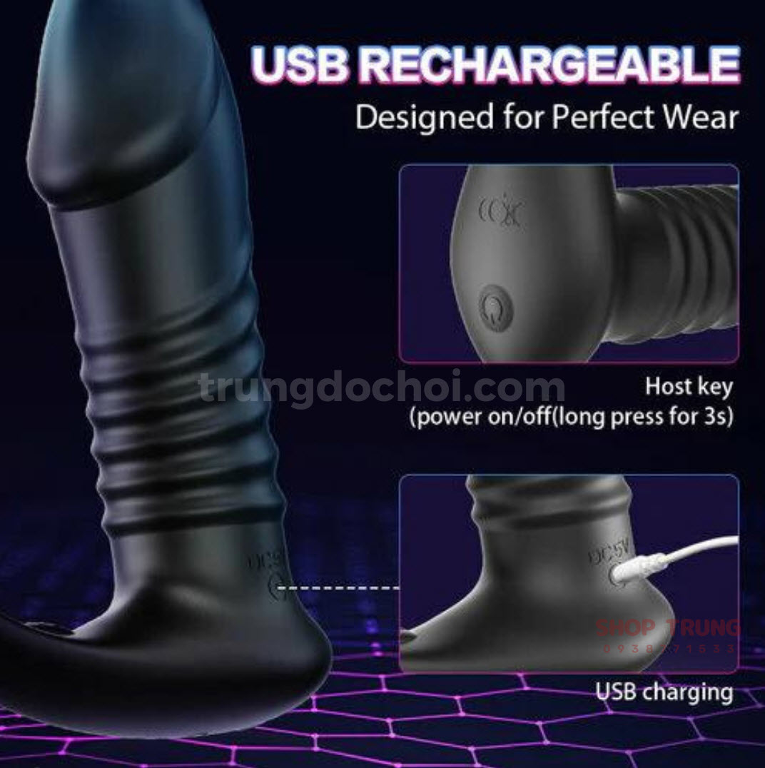 Máy rung Fighter kích thích hậu môn 10 chế độ rung thụt siêu phê