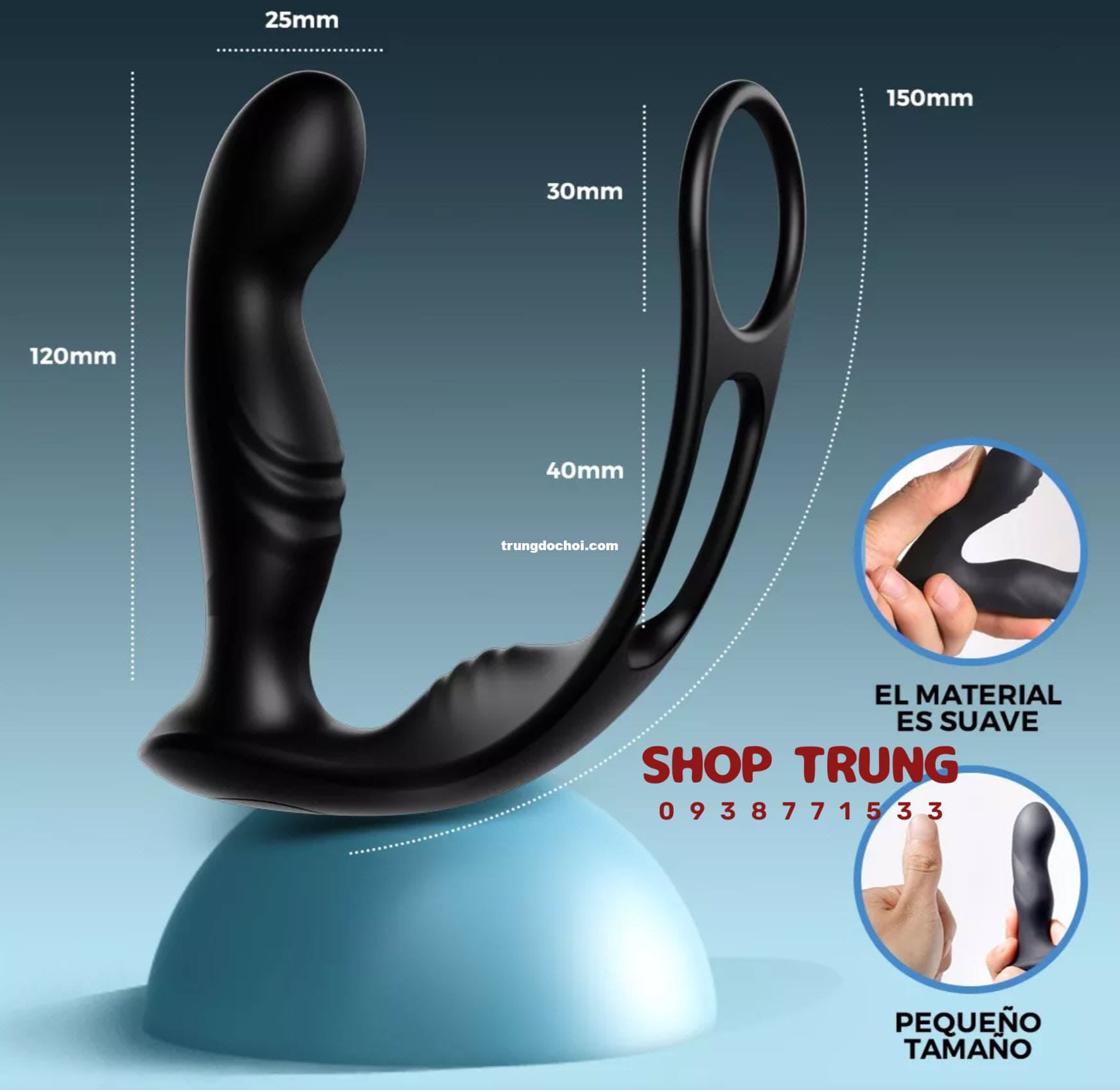 Dụng Cụ Kích Thích Hậu Môn Điều Khiển Từ Xa 2025 Chống Nước Nhỏ Gọn