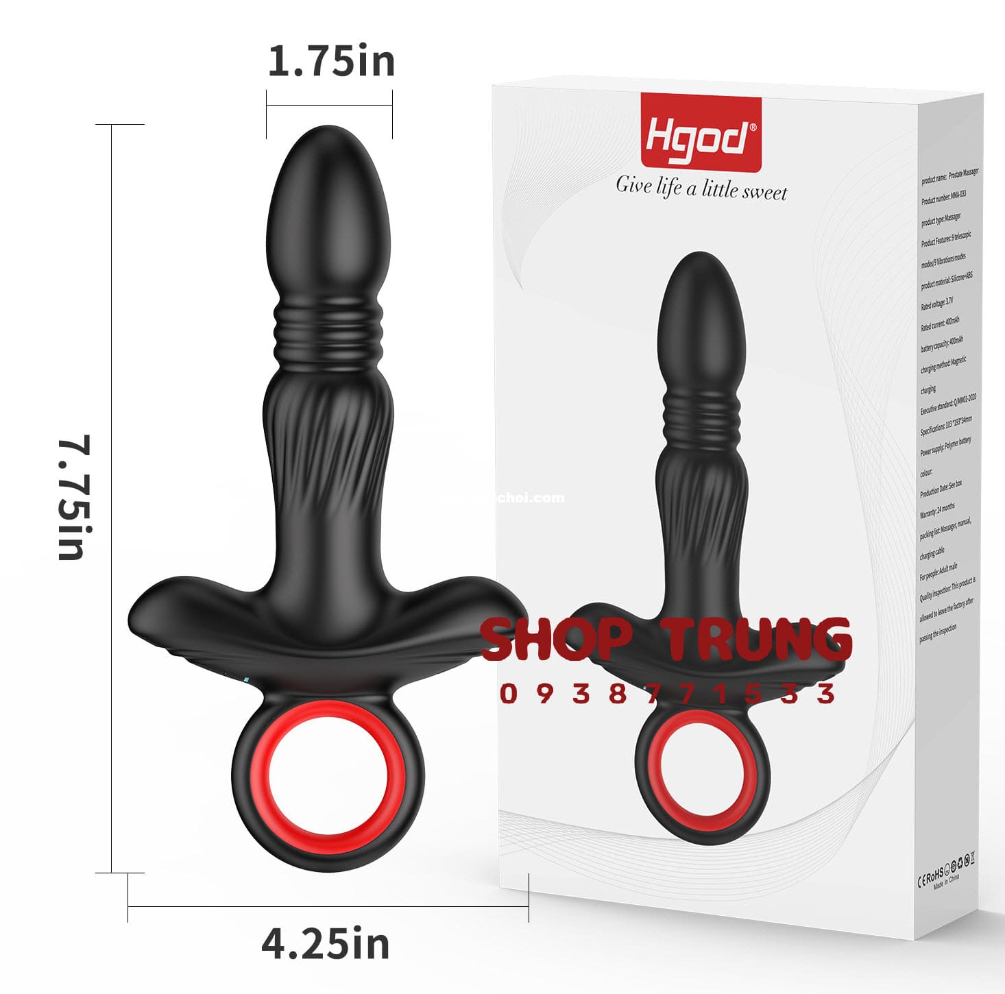Máy rung hậu môn Hgod tăng khoái cảm khám phá đam mê mới