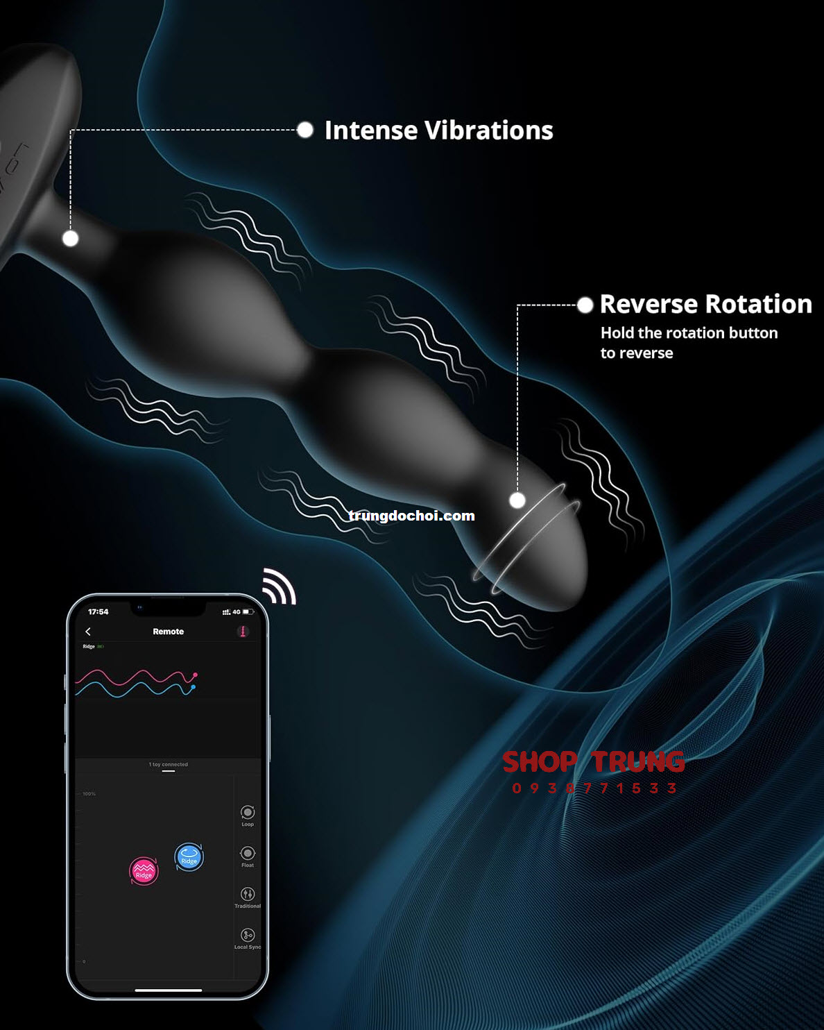 Lovense Ridge - Máy Rung Hậu Môn Cao Cấp, Siêu Mạnh, An Toàn