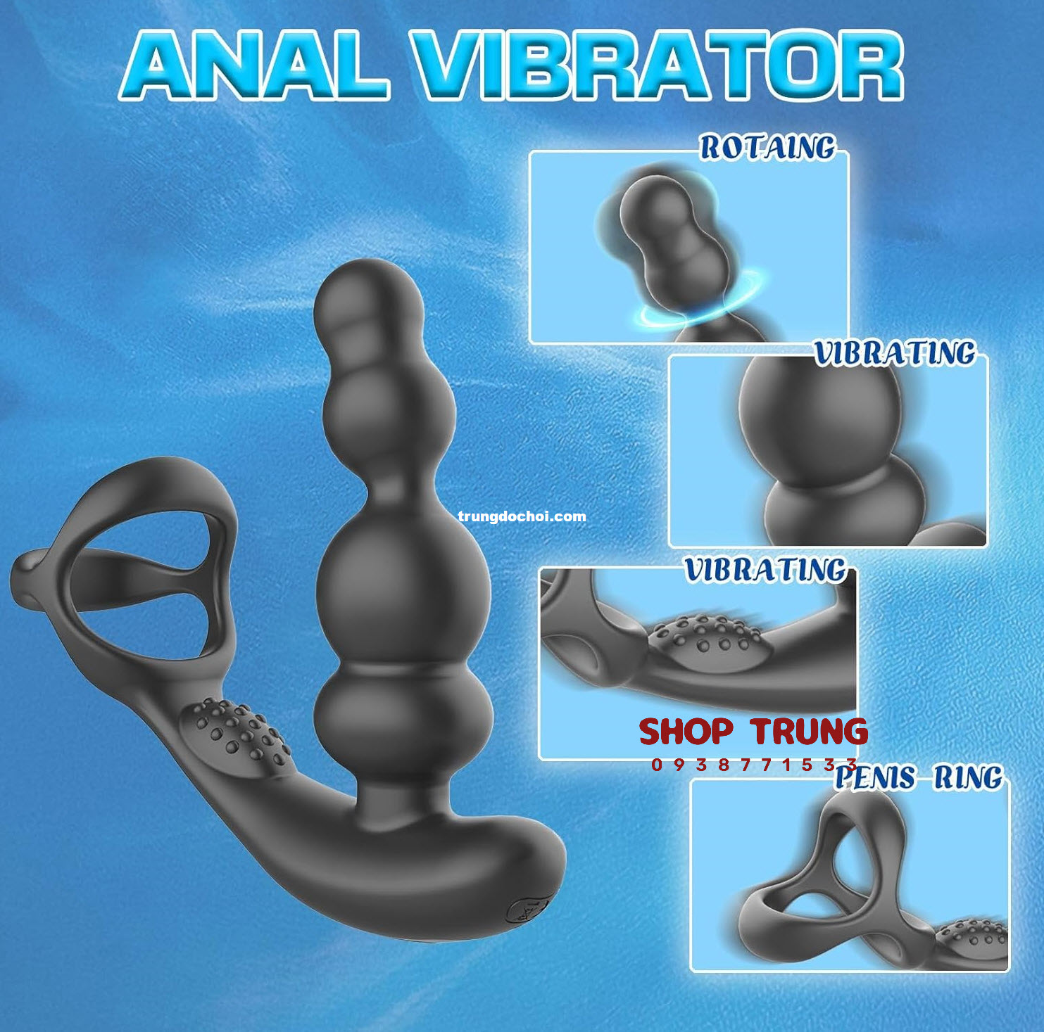 Máy Rung Hậu Môn Cao Cấp 10 Chế Độ Rung Mạnh Mẽ Tinh Tế Máy Rung Hậu Môn Cao Cấp 10 Chế Độ Rung Mạnh Mẽ Tinh Tế