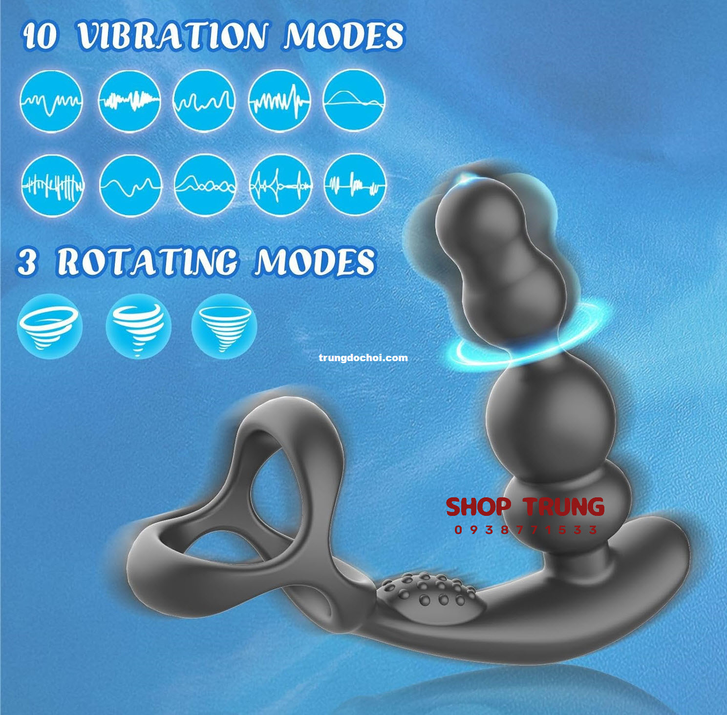 Máy Rung Hậu Môn Cao Cấp 10 Chế Độ Rung Mạnh Mẽ Tinh Tế Máy Rung Hậu Môn Cao Cấp 10 Chế Độ Rung Mạnh Mẽ Tinh Tế