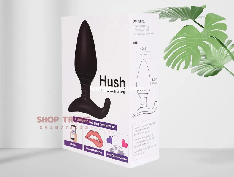 Máy rung hậu môn Lovense Hush điều khiển app 10 chế độ rung