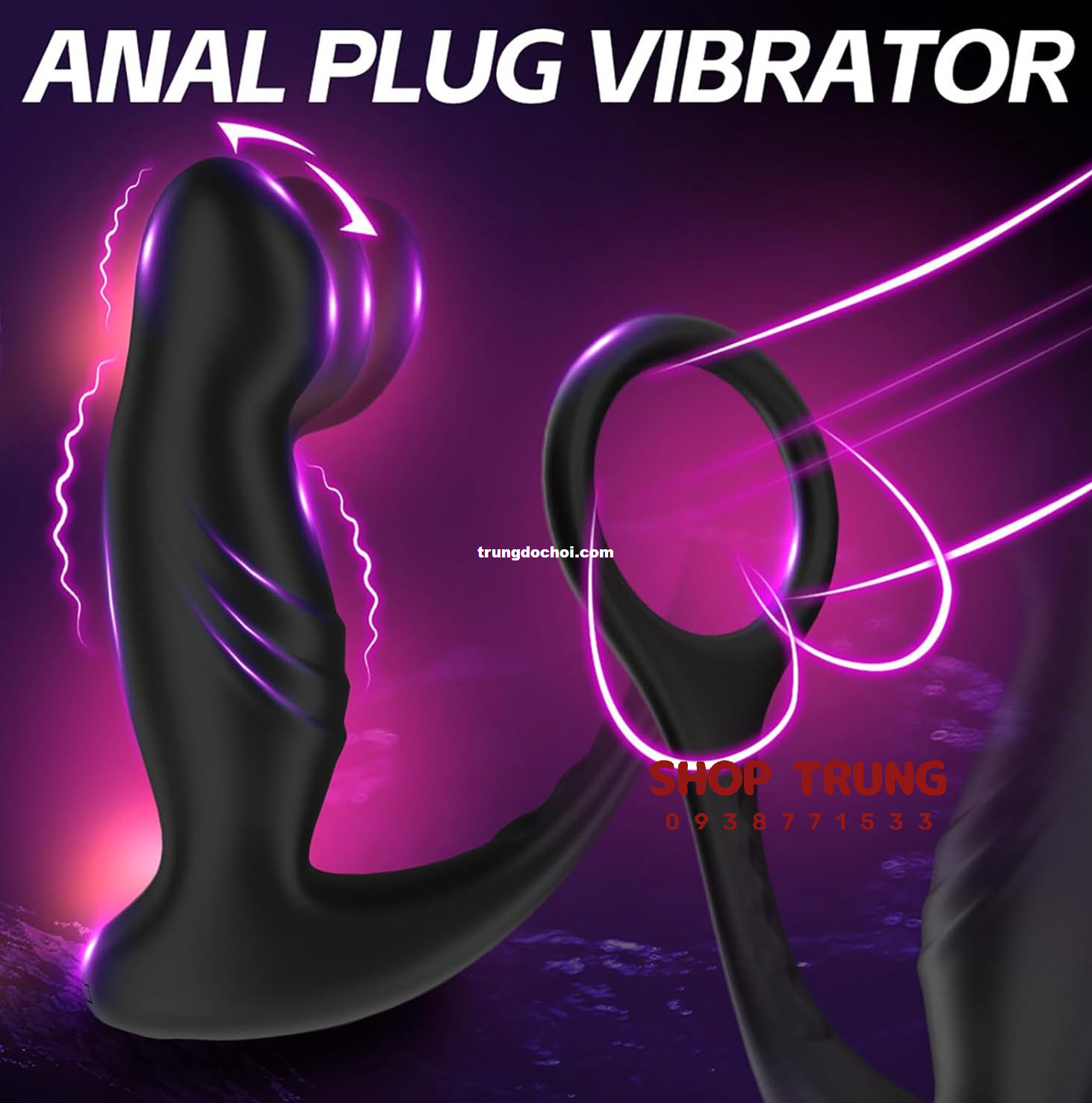 Silicone Anal Vibrator Remote Control Multi-Speed 11.4cm