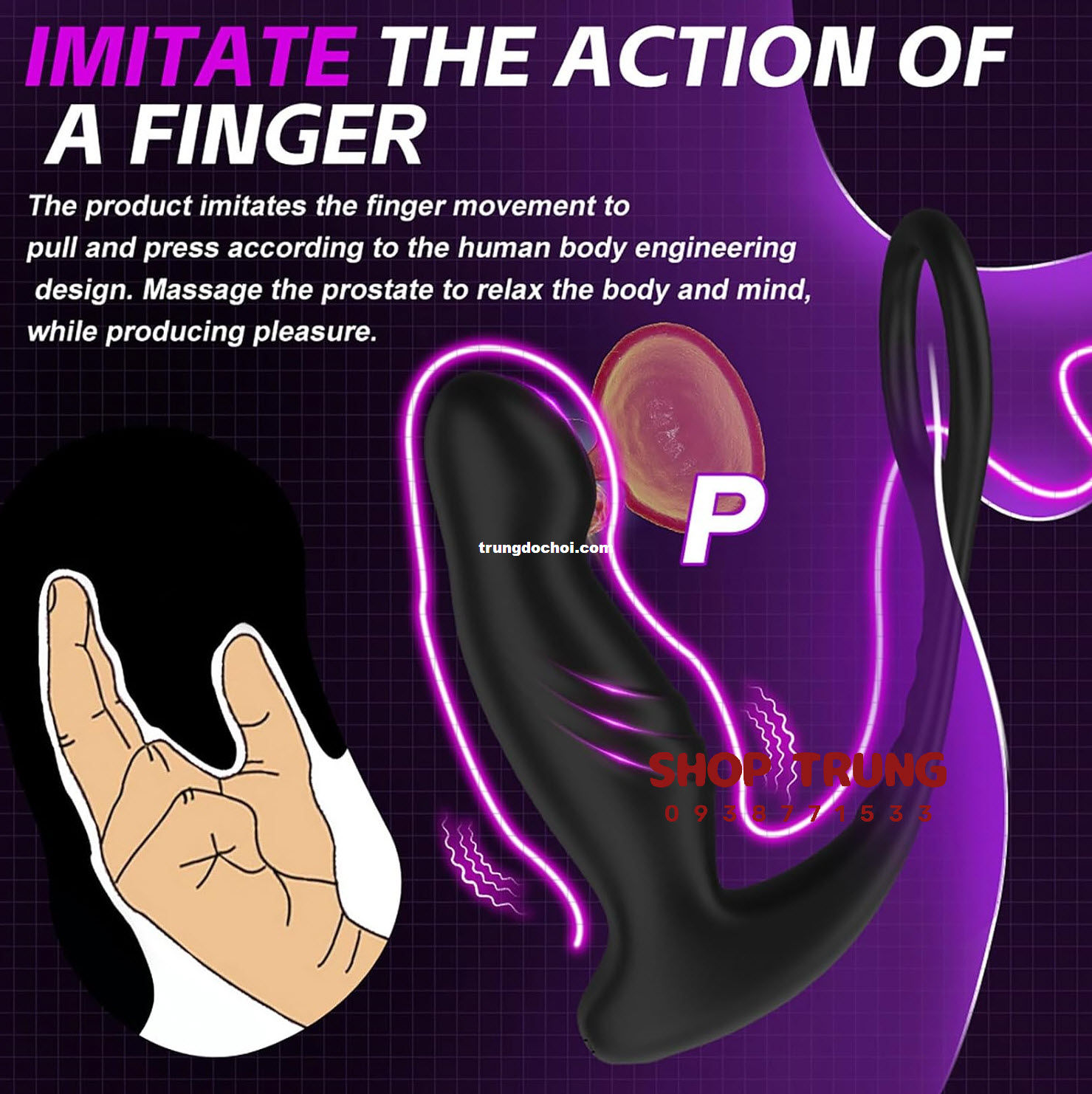Silicone Anal Vibrator Remote Control Multi-Speed 11.4cm