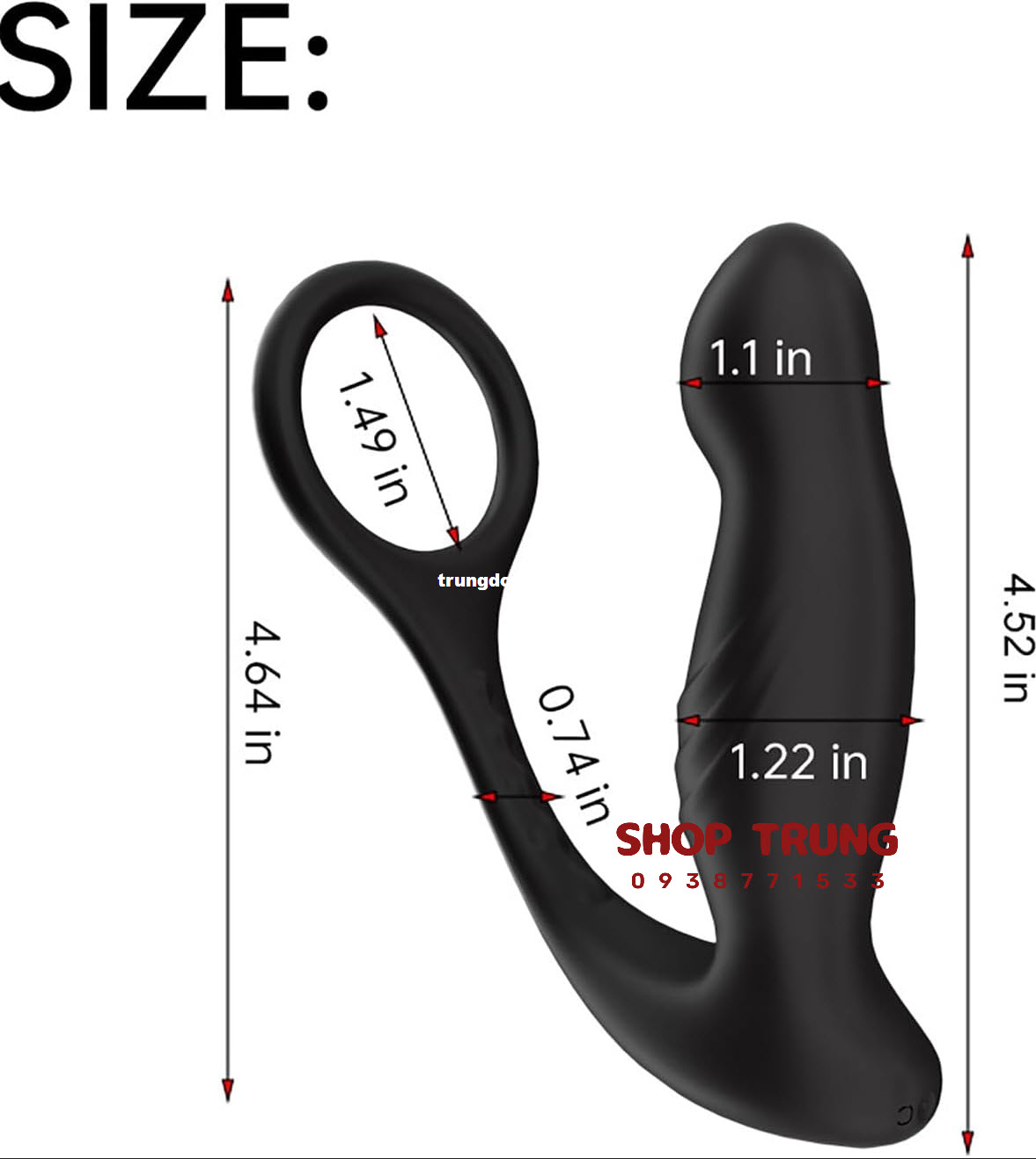 Silicone Anal Vibrator Remote Control Multi-Speed 11.4cm