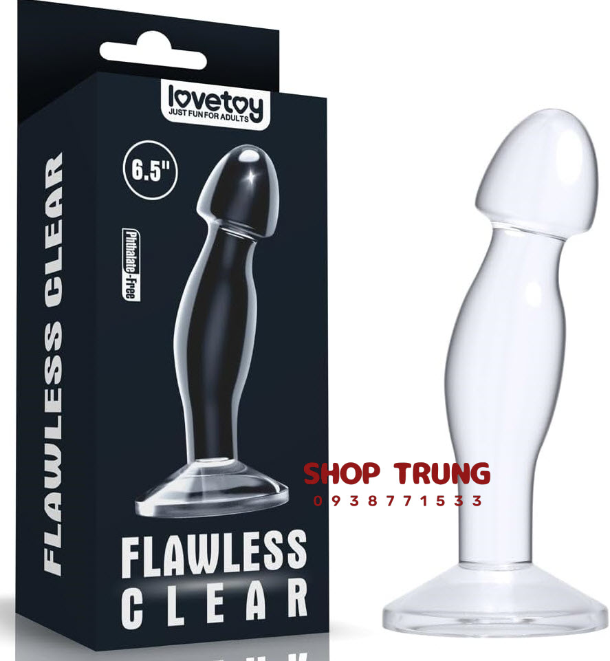 Phích cắm tuyến tiền liệt trong suốt Lovetoy khám phá cảm giác cực khoái sảng khoái