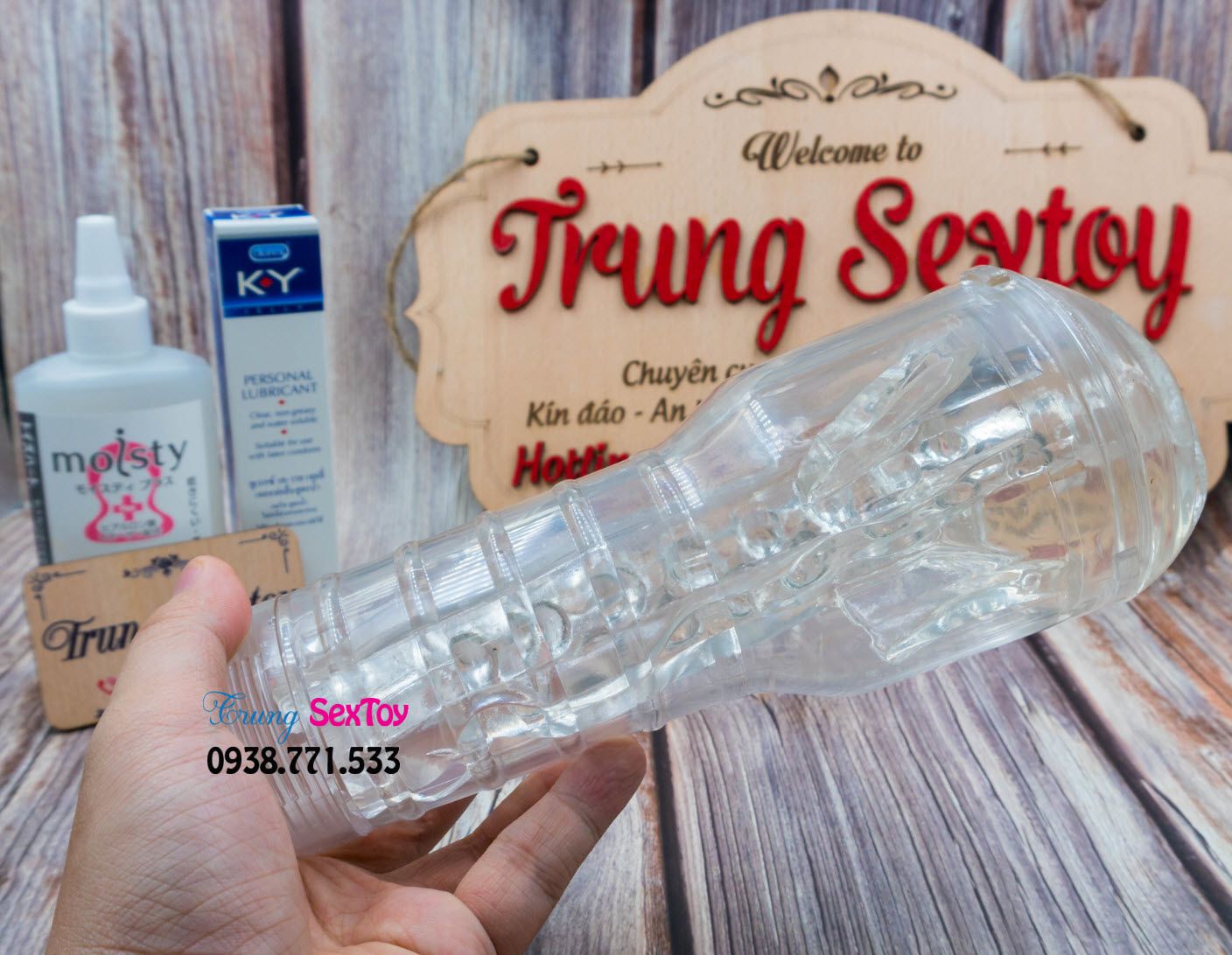 Âm đạo giả Fleshlight trong suốt siêu chân thật làm tình