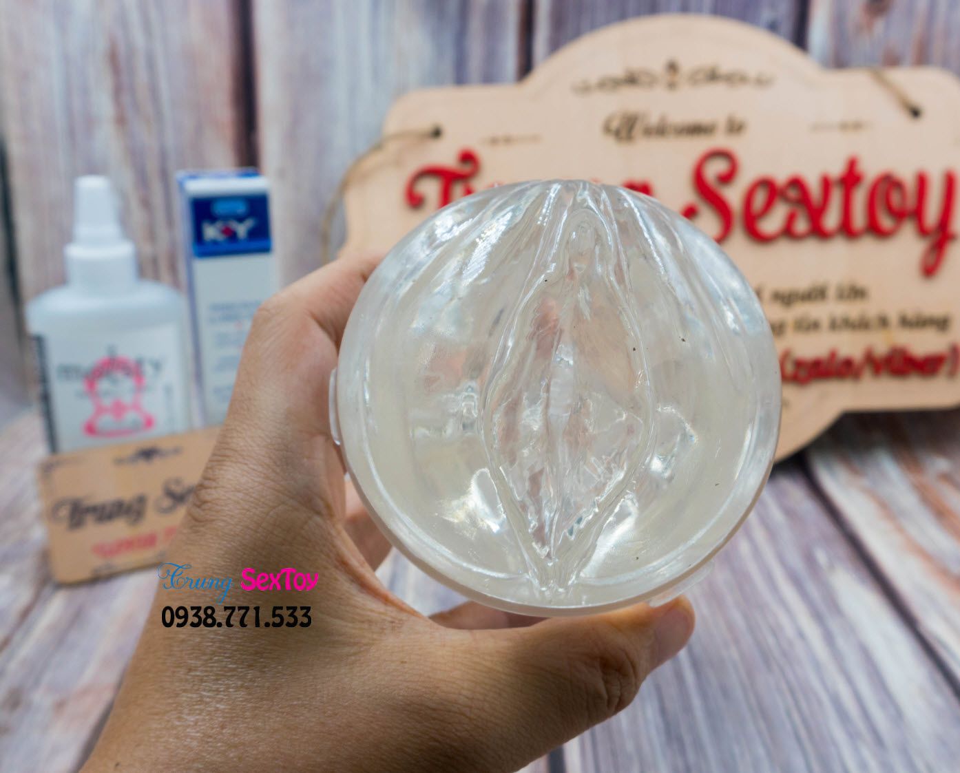 Âm đạo giả Fleshlight trong suốt siêu chân thật làm tình