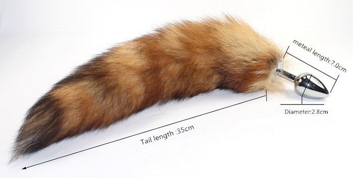 Đuôi chồn hợp kim kích thích hậu môn bạo dâm lông chồn thật cảm giác mới