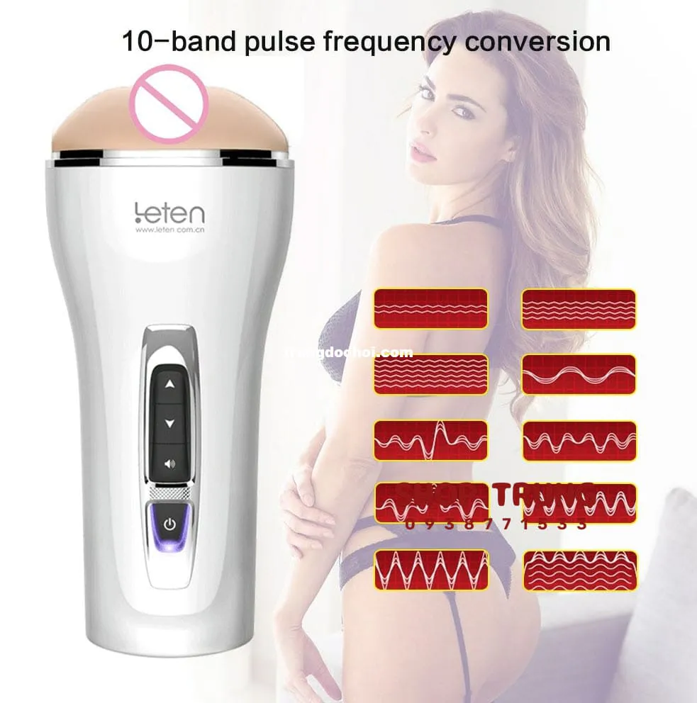 Âm đạo giả Leten rung 10 chế độ, giọng nói diễn viên kích thích