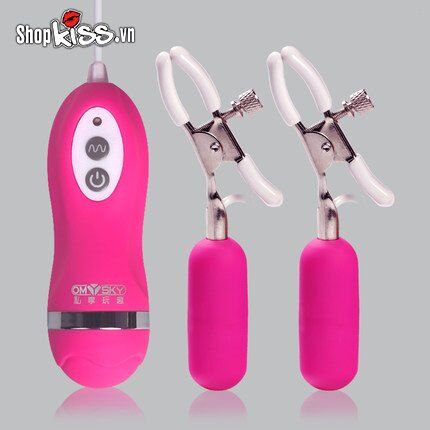 Trứng rung kẹp massage vú OMY SKY polymer y tế cao cấp giải tỏa sinh lý