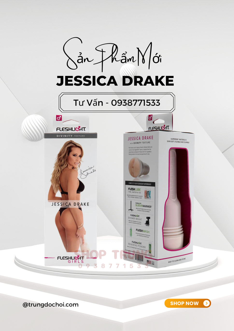 Fleshlight Jessica Drake siêu thực siêu kích thích người dùng