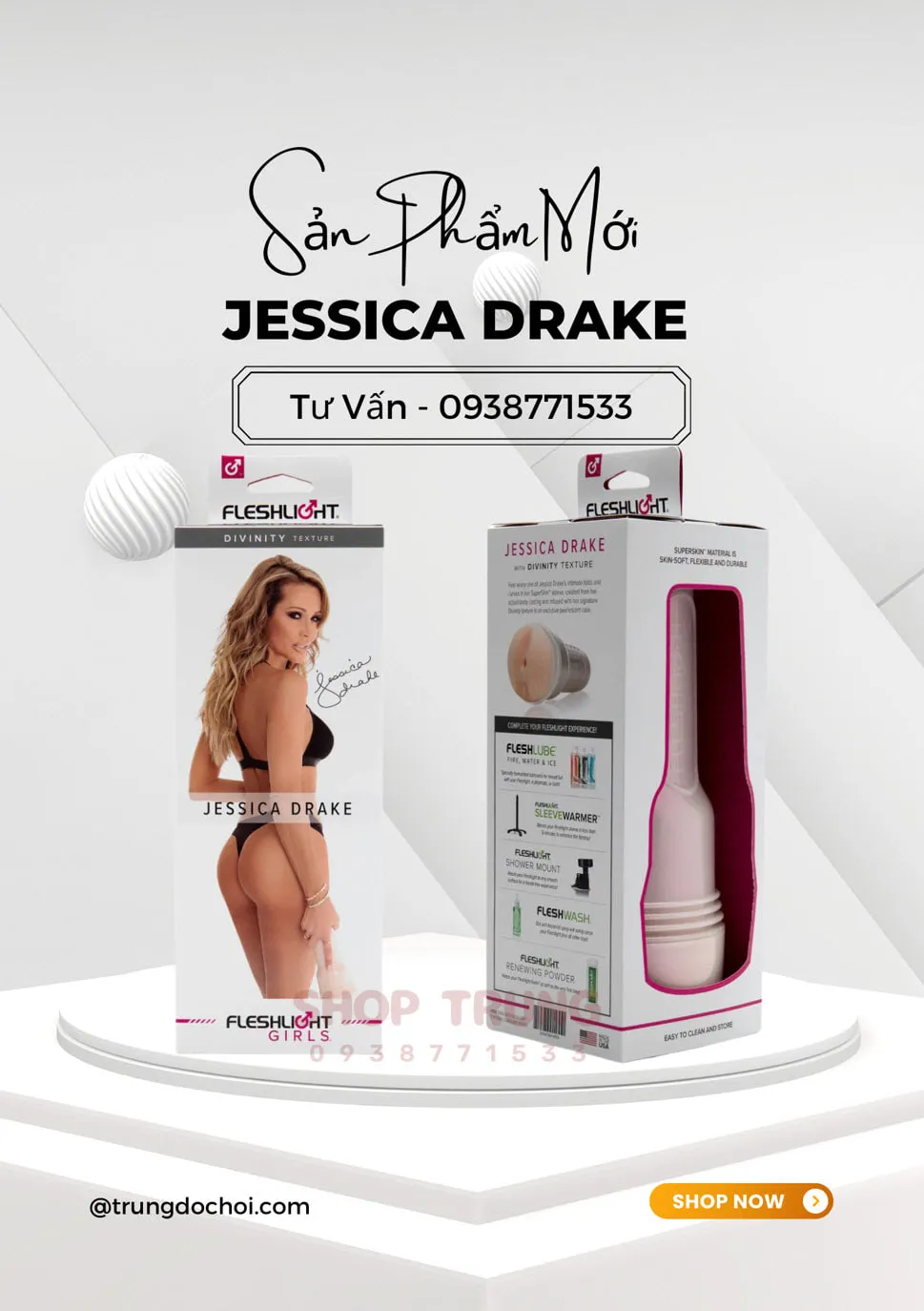 Fleshlight Jessica Drake âm đạo giả chính hãng cảm giác như thật