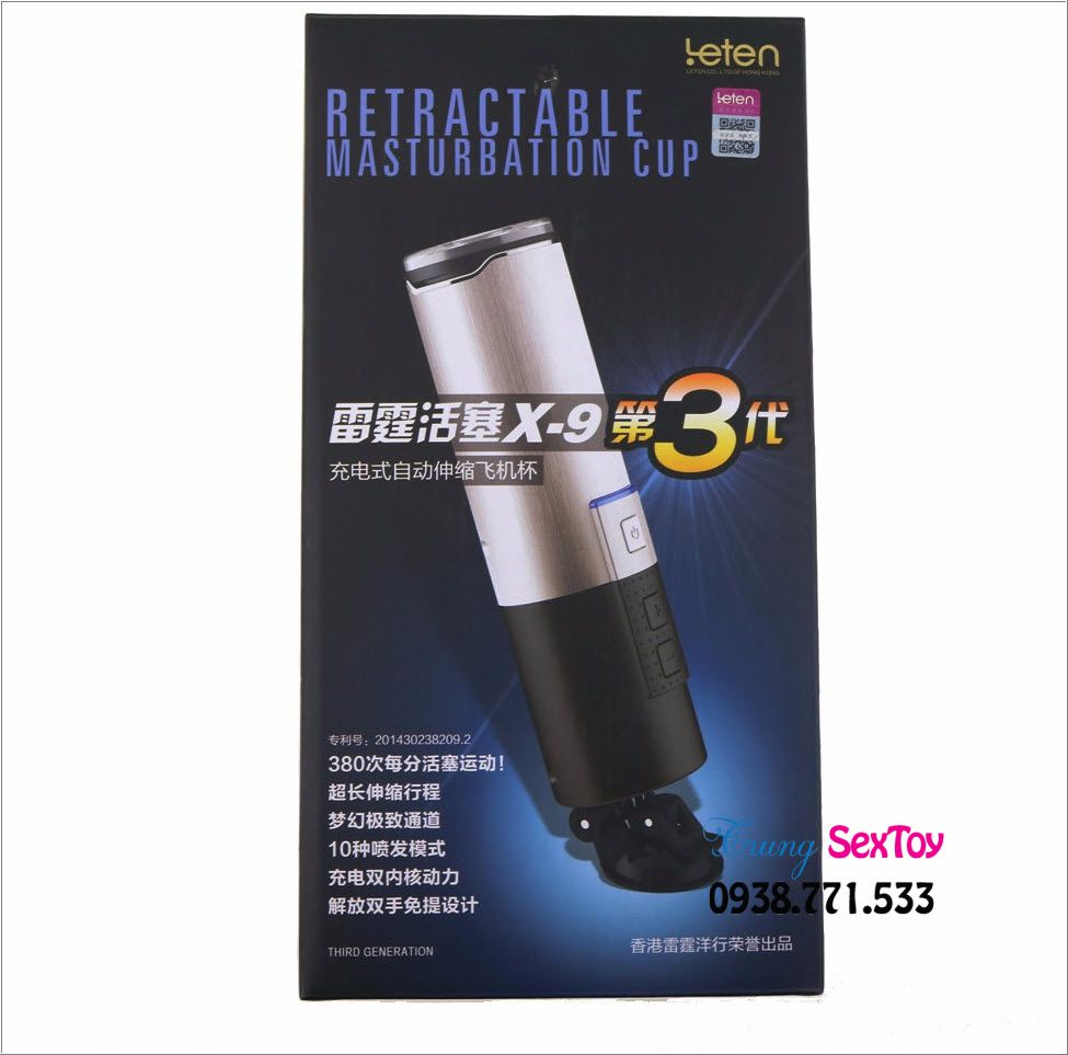 Máy rung thủ dâm Leten X9 siêu chân thực, kích thích cực mạnh
