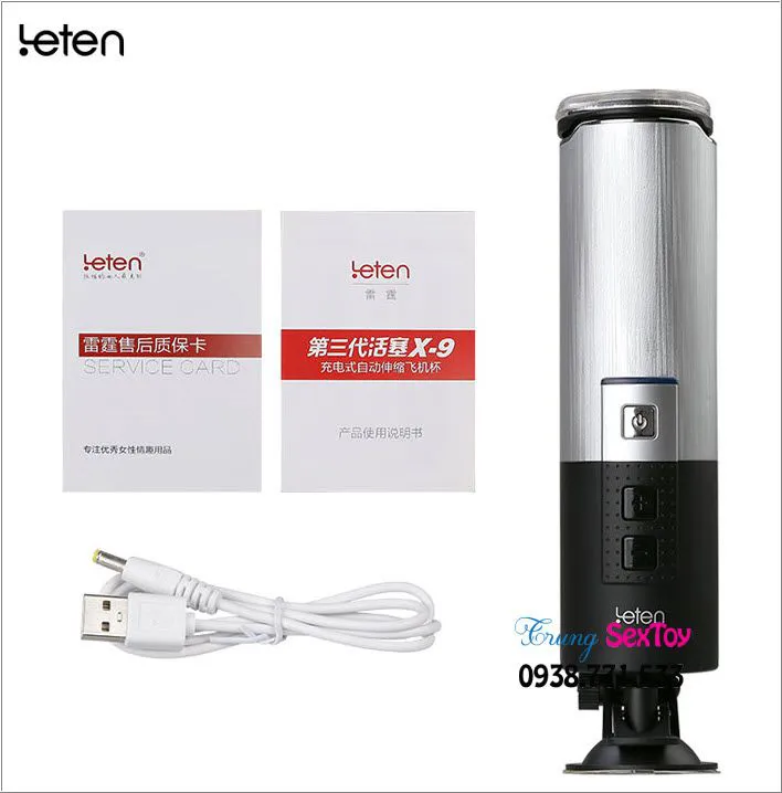 Máy thủ dâm rung thụt Leten X9 10 chế độ sạc USB hiện đại