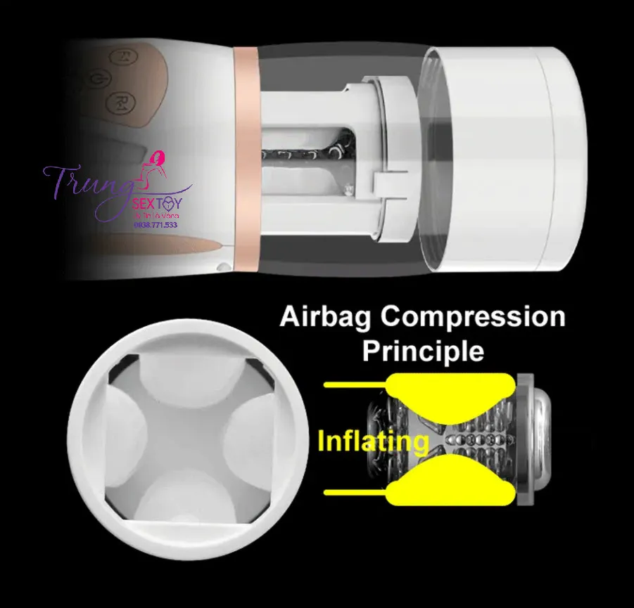 Máy Thủ Dâm Rung Thụt TeleScopic AirBag Tiện Lợi An Toàn Ngay