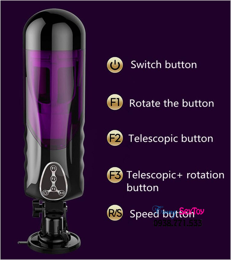 Máy thủ dâm EASYLOVE rung thụt tự động đa chế độ, cực sướng