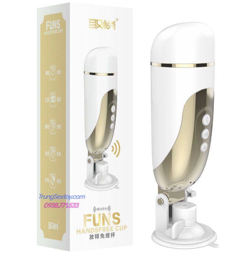 Máy thủ dâm tự động Funs Hands Free - Siêu thực, cực phê