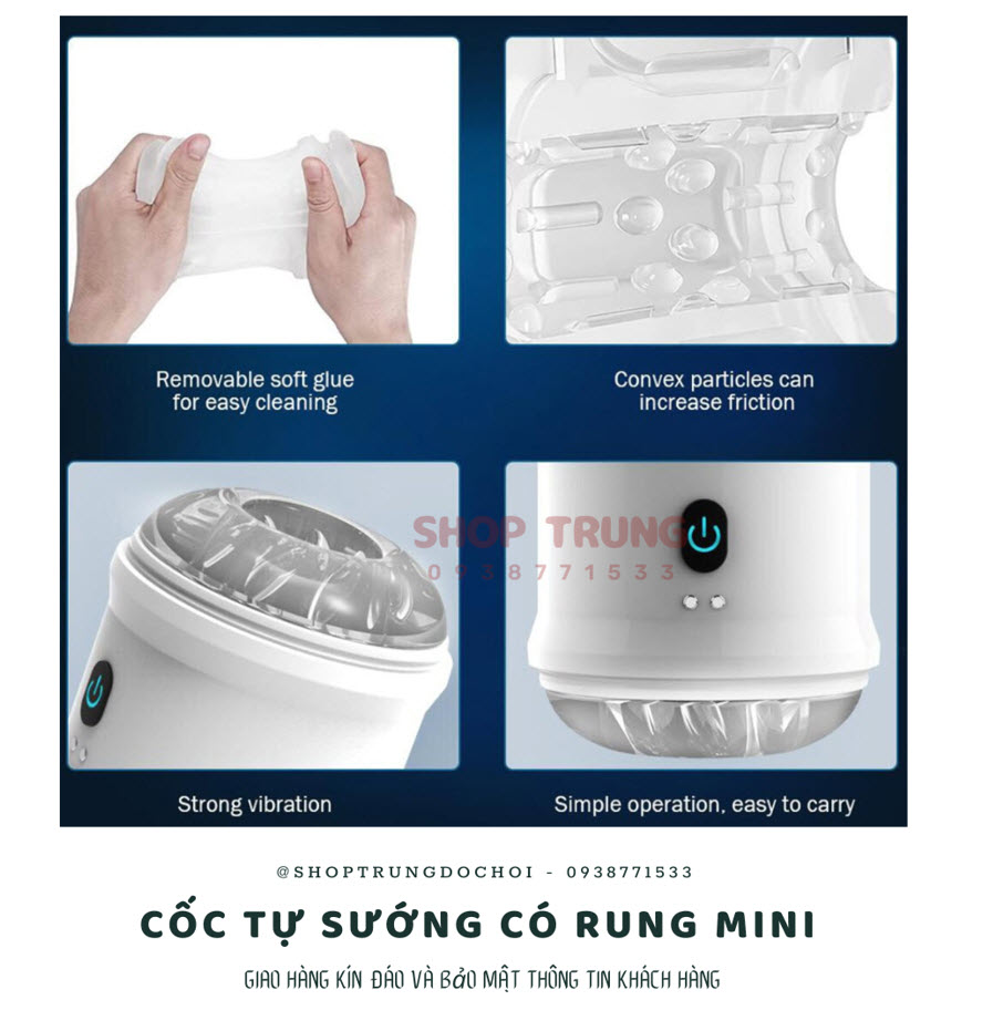 Đồ chơi tự sướng mini rung cực mạnh cho nam tăng khoái cảm