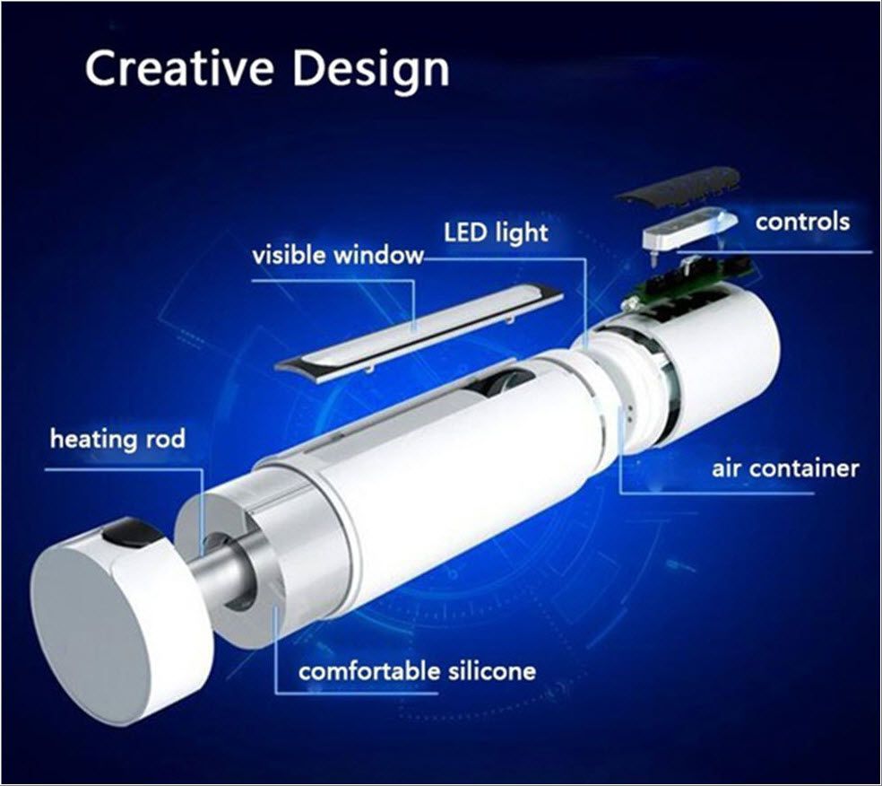 Máy bú mút tự động AILIGHTER AIRJET rung mạnh sưởi ấm 45°C