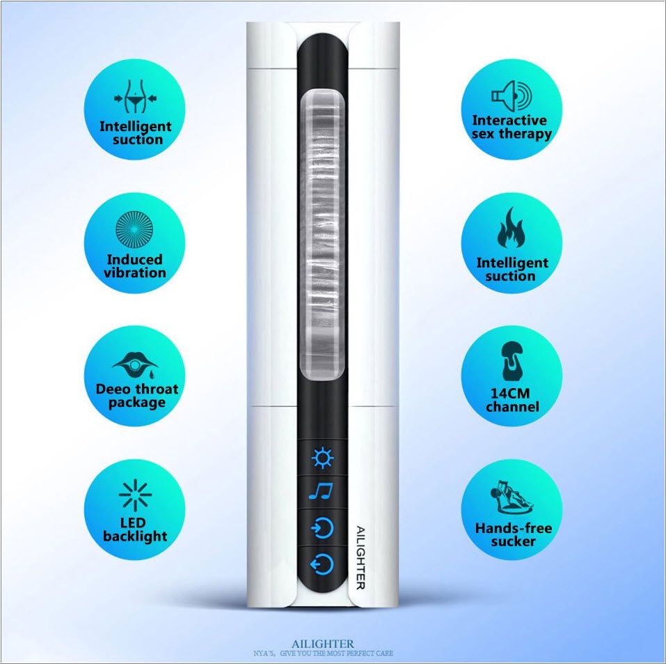 Máy bú mút tự động AILIGHTER AIRJET rung mạnh sưởi ấm 45°C