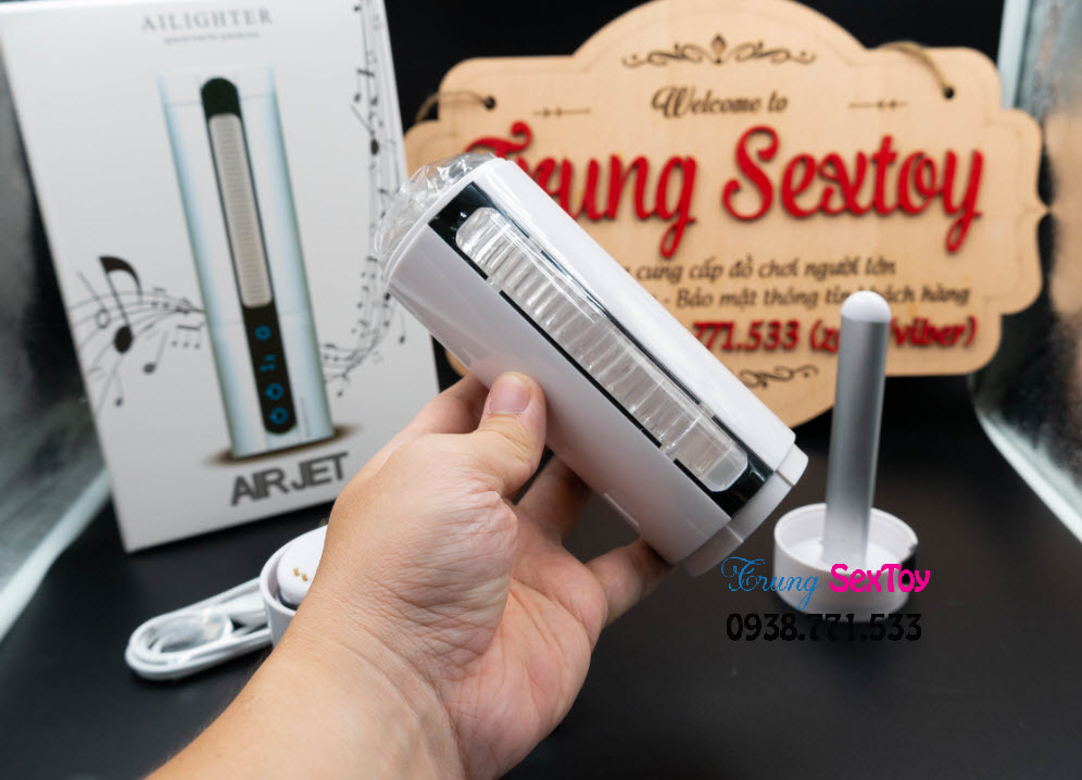 Máy bú mút tự động AILIGHTER AIRJET rung mạnh sưởi ấm 45°C