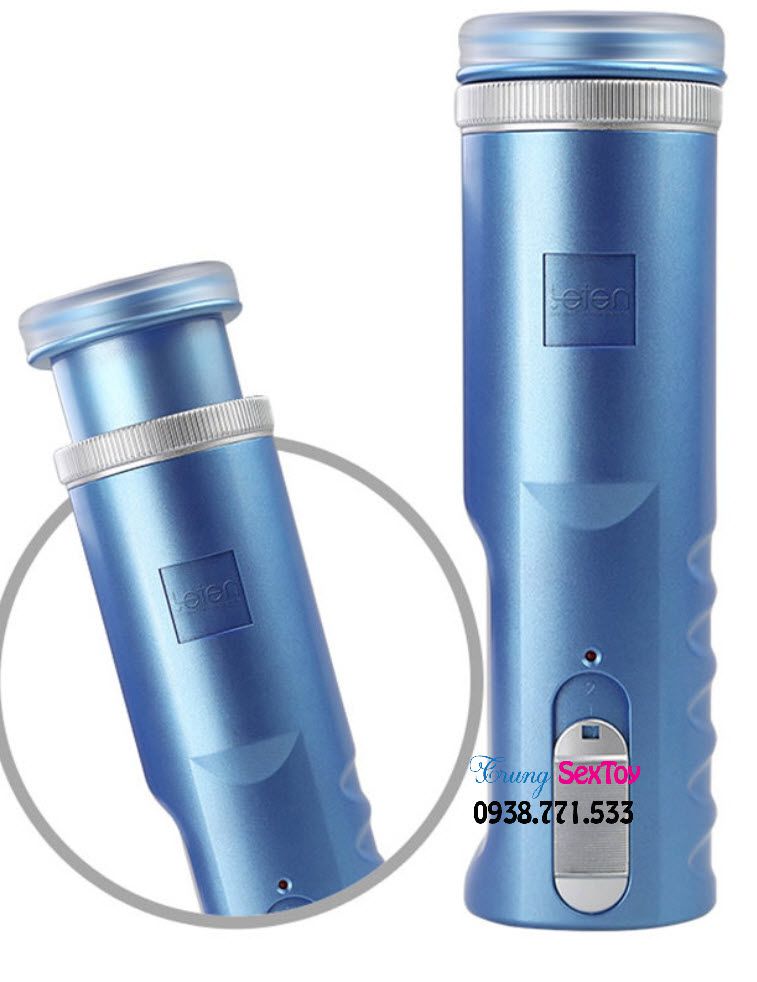 Máy thủ dâm Leten rung thụt siêu phê kèm gel bôi trơn