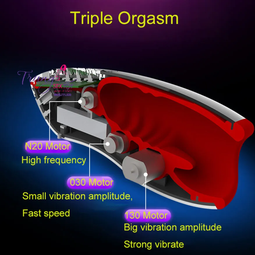 Leten Erotic Lips dụng cụ bú mút rung nhiều chế độ sạc USB tiện lợi