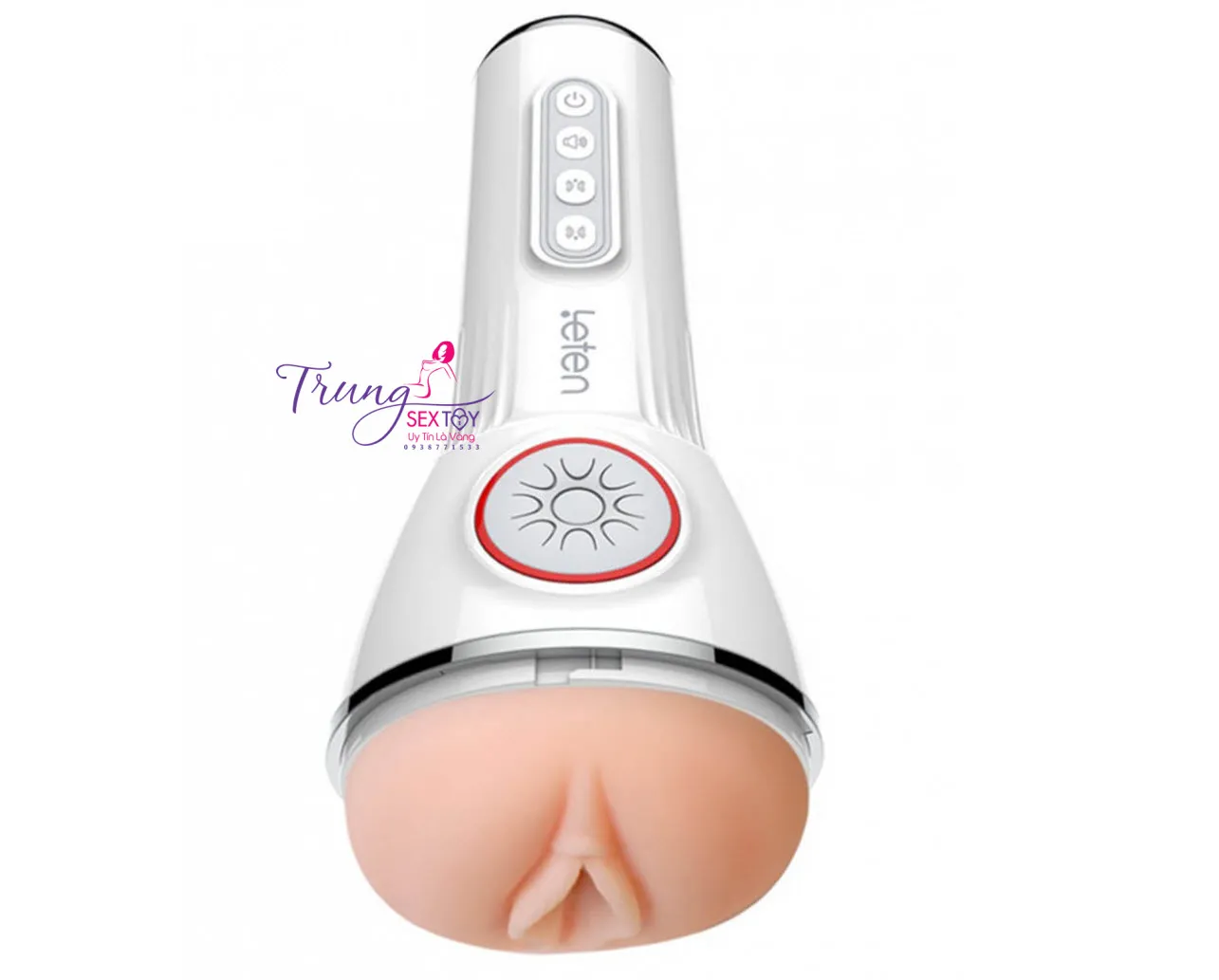Âm đạo giả Leten tự động 10 chế độ rung mút âm thanh siêu phê