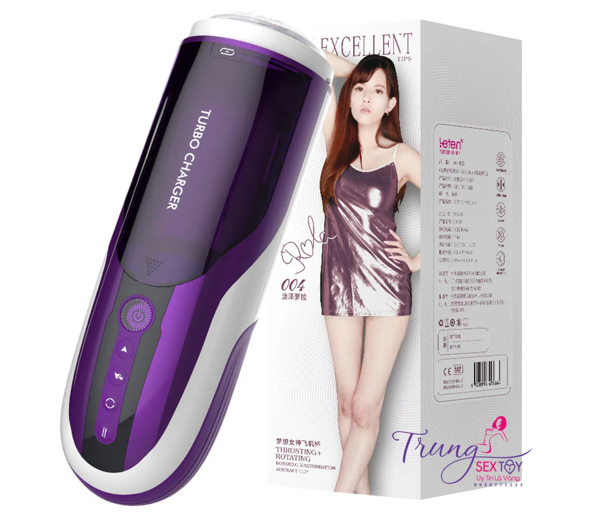 Leten Turbo Charger Máy Thủ Dâm Tự Động Massage Toàn Diện Cậu Nhỏ