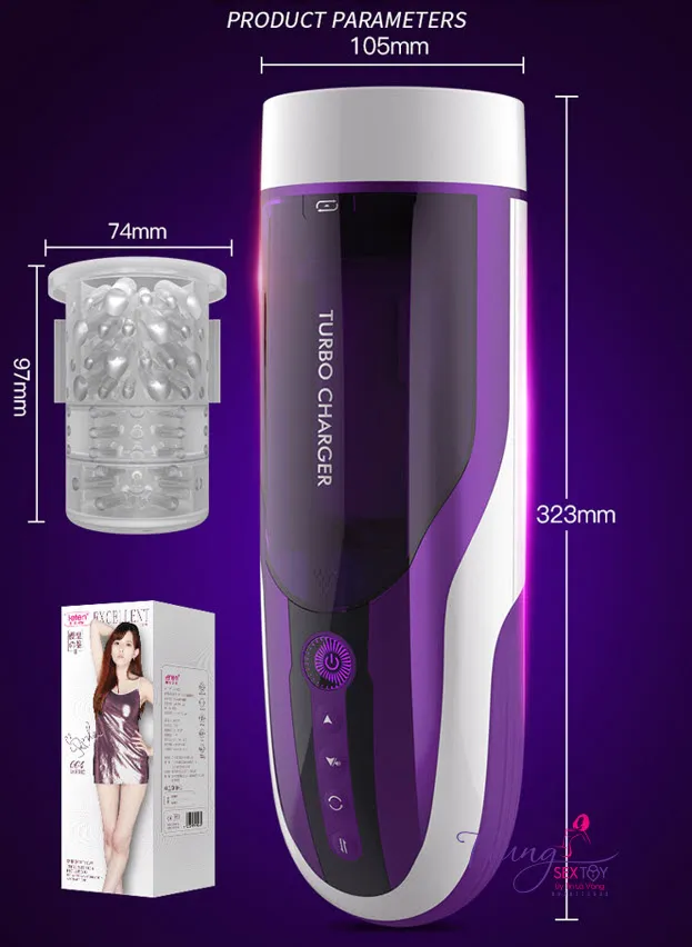 Leten Turbo Charger Máy Thủ Dâm Tự Động Massage Toàn Diện Cậu Nhỏ