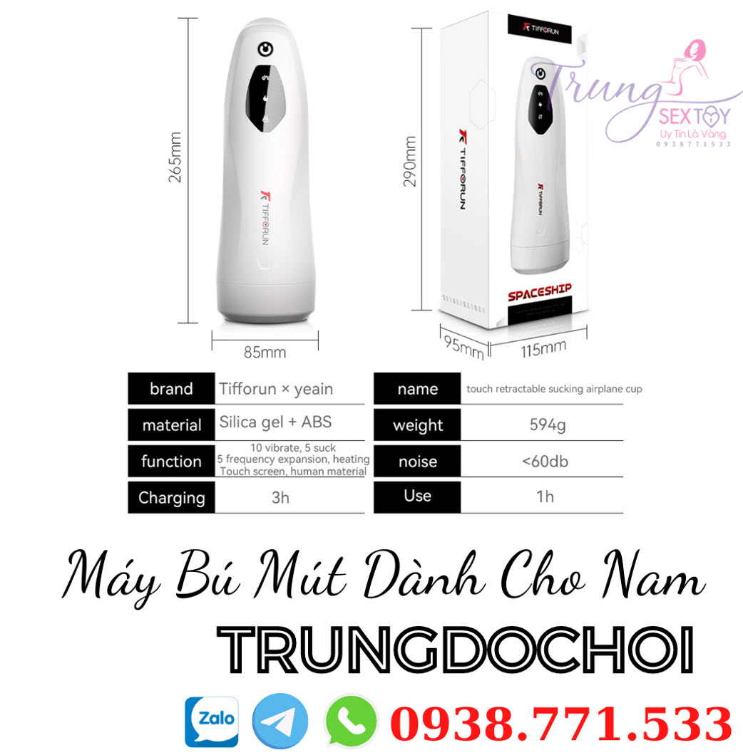 Máy bú mút tự động Tifforun Spaceship, rung mạnh, bền bỉ