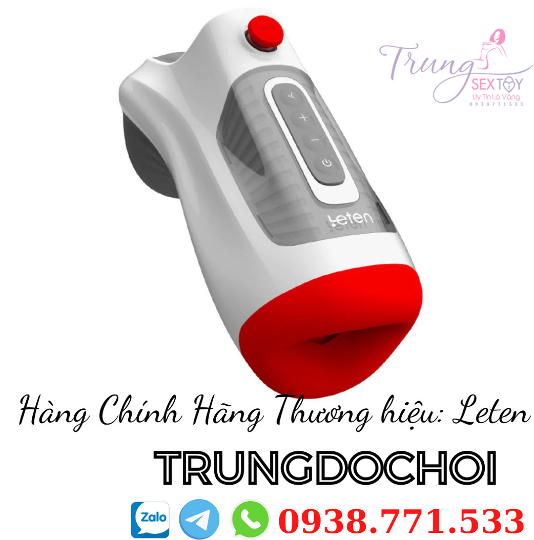 Cốc thủ dâm Leten New Air Oral rung mút đa tần số chính hãng