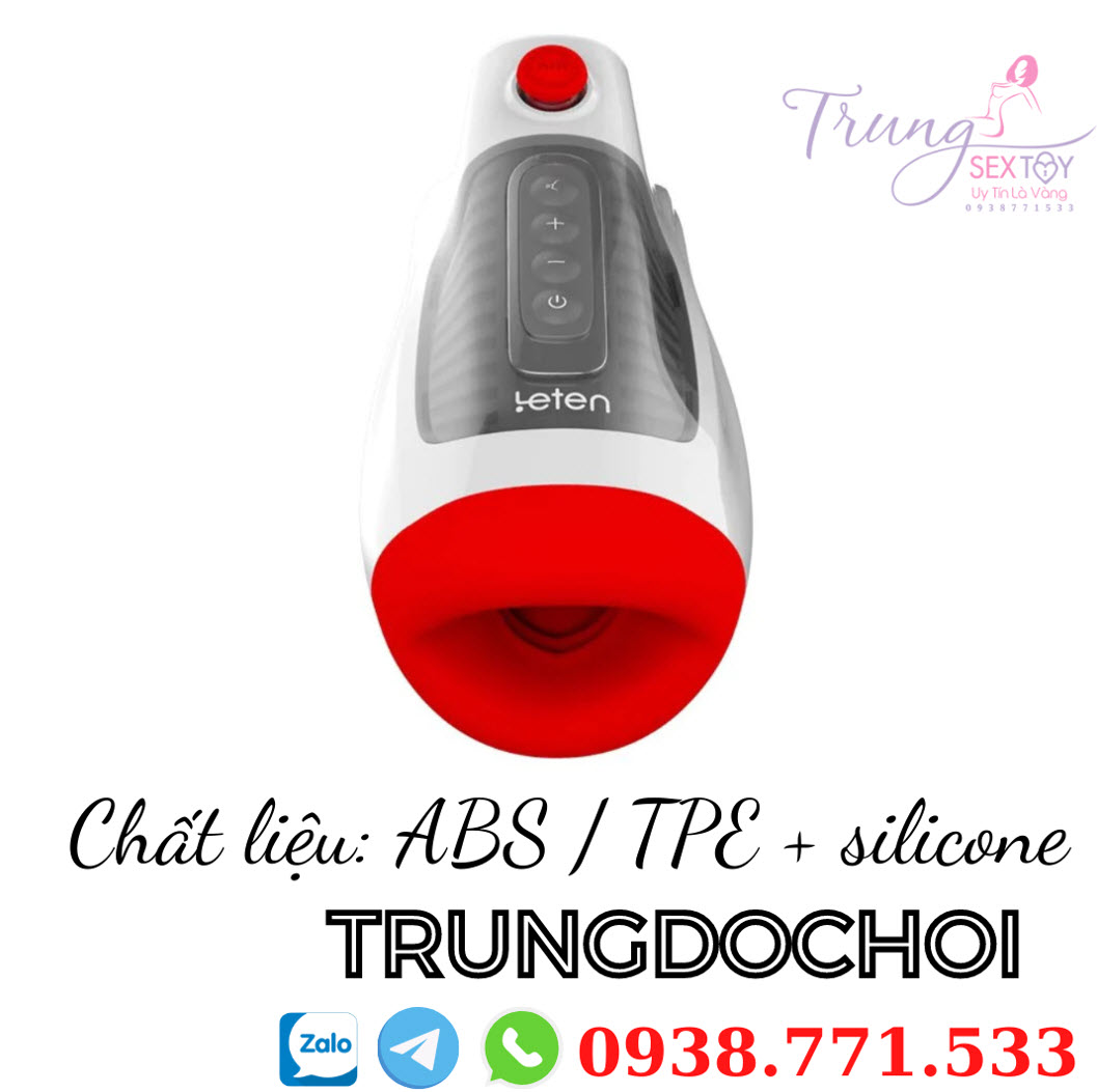Cốc thủ dâm Leten New Air Oral rung mút đa tần số chính hãng