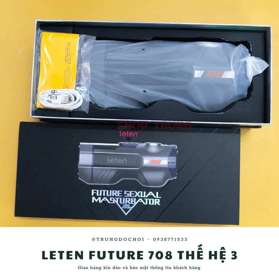 Leten Future 708 thế hệ 3 máy thủ dâm tự động sạc USB type-C tiện lợi
